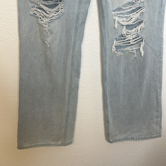 VERVET Women's Denim Destructed  Jeans 90’s Vintage Flare Size 32 NWOT - Picture 3 of 13